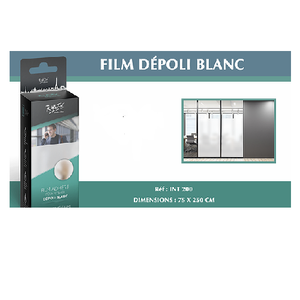 Film depoli blanc translucide 75x250 cm
